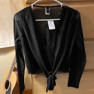 Black long sleeve top